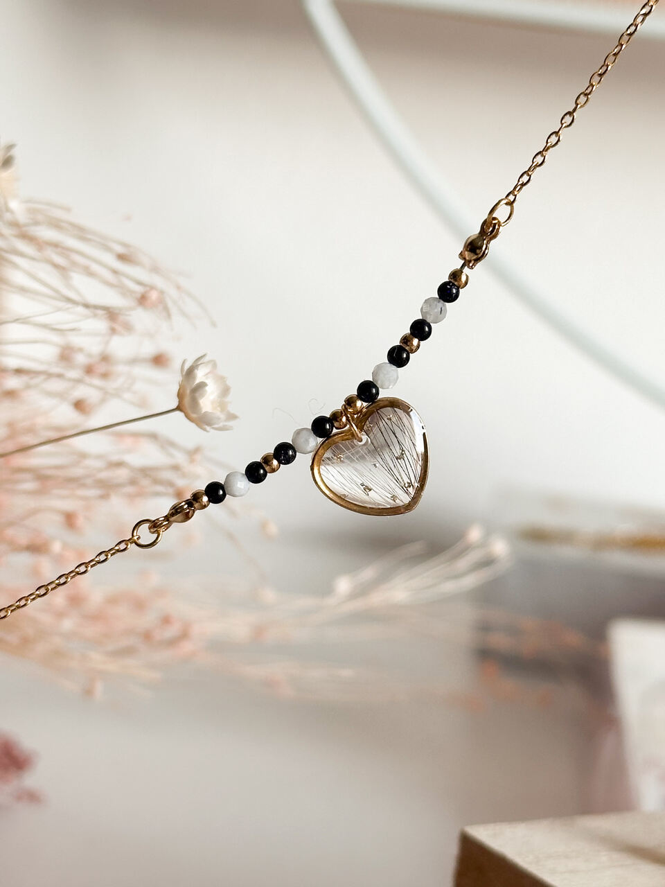 Bransoletka z sierścią pupila i kamieniami naturalnymi - personalizuj - obrazek 2