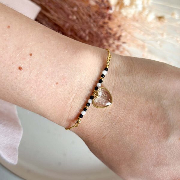 Bransoletka z sierścią pupila i kamieniami naturalnymi - personalizuj